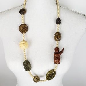 Stone buddha necklace